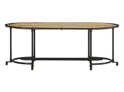 Mesa De Centro| Mesa de centro | Mesa de apoio | Mesa de café 110x55x40 cm madeira de mangueira áspera maciça Castanho