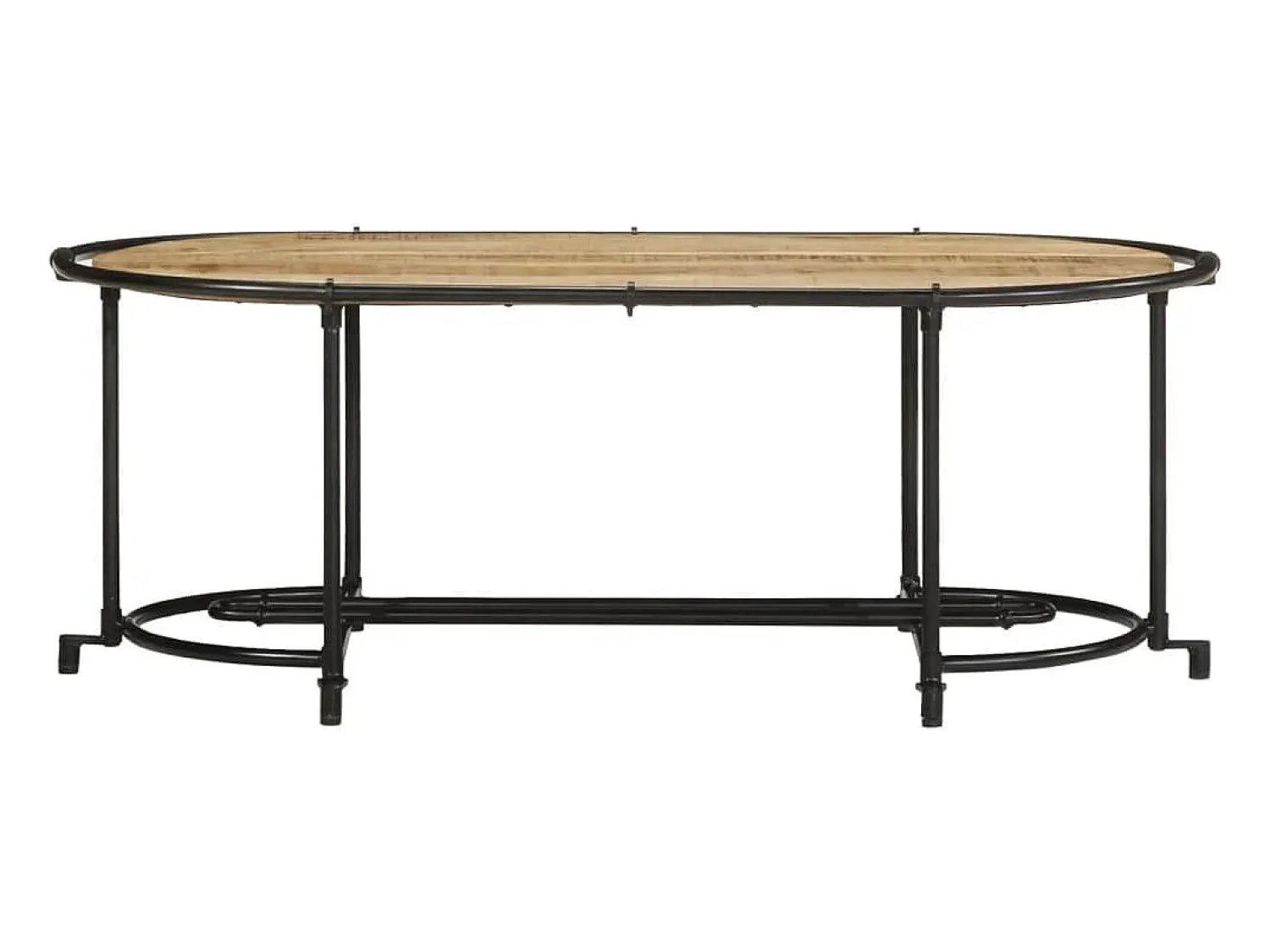 Mesa De Centro| Mesa de centro | Mesa de apoio | Mesa de café 110x55x40 cm madeira de mangueira áspera maciça Castanho