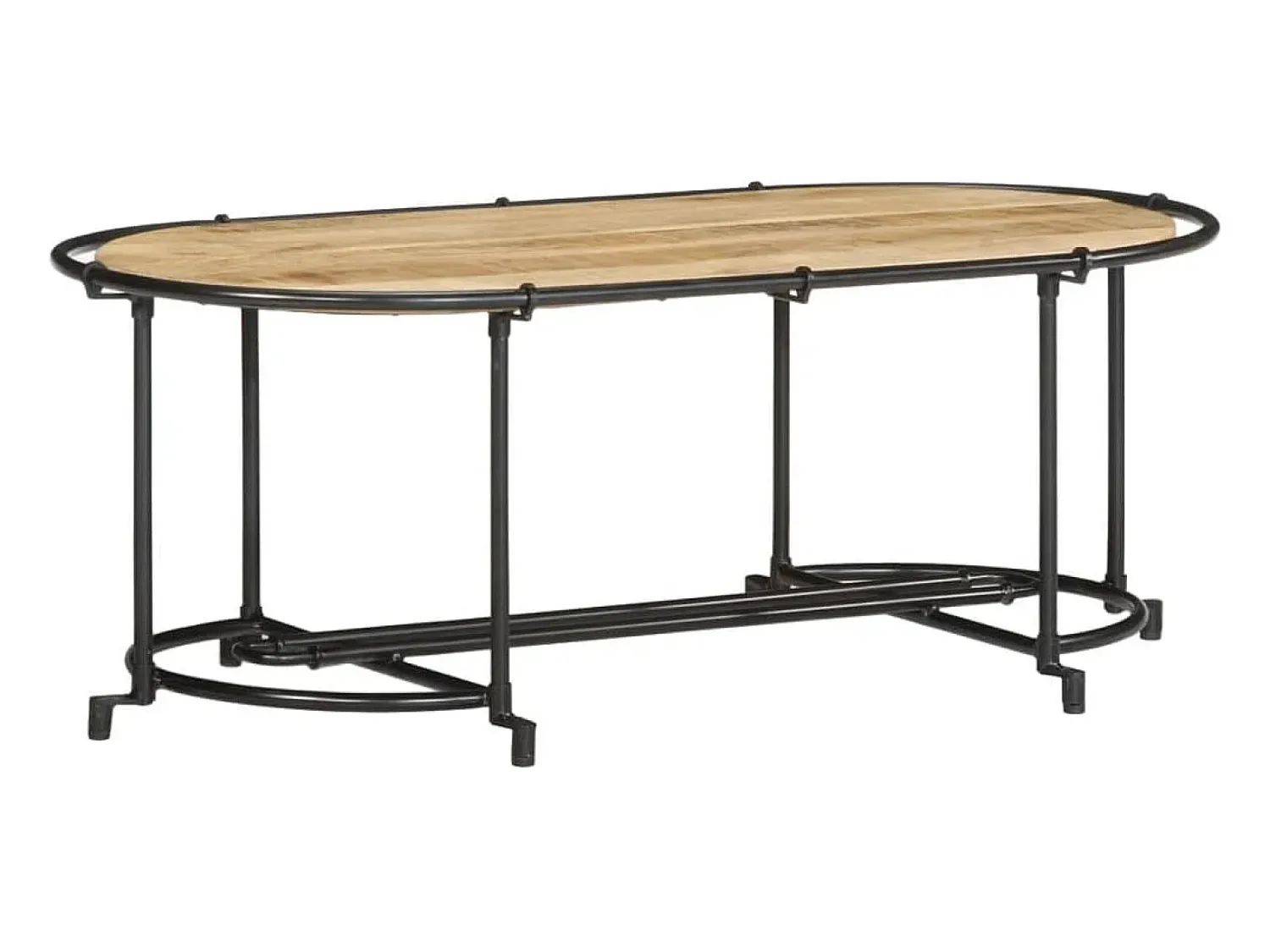 Mesa De Centro| Mesa de centro | Mesa de apoio | Mesa de café 110x55x40 cm madeira de mangueira áspera maciça Castanho