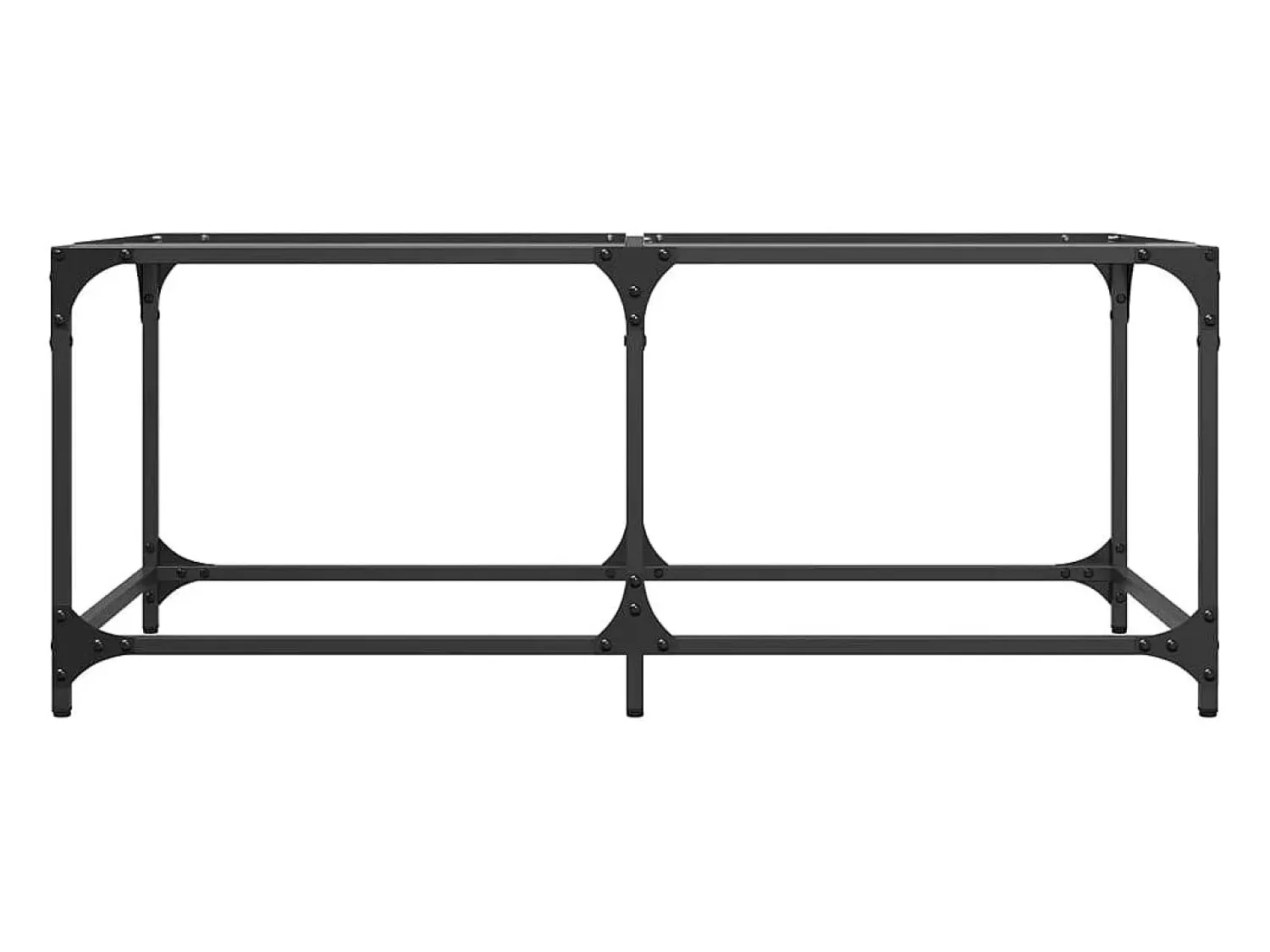 Mesa de centro | Mesa de apoio c/ topo em vidro 98.5x50x40 cm aço^ Mesa De Centro