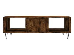 Mesa De Centro* Mesa de centro | Mesa de apoio 104x60x35cm derivados de madeira carvalho fumado Castanho