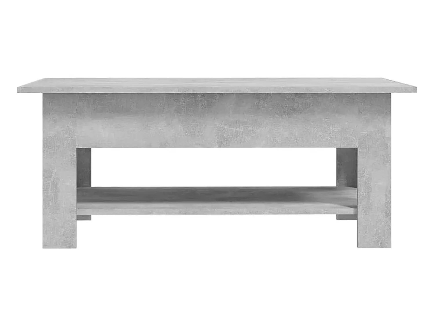 Mesa De Centro| Mesa de centro | Mesa de apoio 102x55x42 cm madeira processada cinza cimento Cinzento