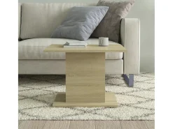 Online Mesa de centro | Mesa de apoio 55.5x55.5x40cm derivados madeira carvalho sonoma Bege