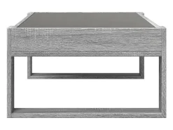 Discount Mesa de centro | Mesa de apoio luzes LED Infinity 90x53x30 cm sonoma Cinzento