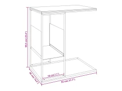 Mesa de centro | Mesa de apoio 55x36x59.5 cm derivados de madeira^ Mesa De Centro