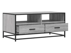 Sale Mesa de centro | Mesa de apoio 100x50x45cm derivados madeira/metal cinza sonoma Cinzento