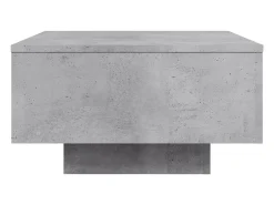 Mesa de centro | Mesa de apoio com luzes LED 55x55x31 cm cimento^ Mesa De Centro