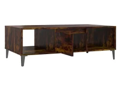 Mesa De Centro| Mesa de centro | Mesa de apoio derivados de madeira carvalho fumado Castanho