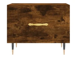 Mesa De Centro* Mesa de centro | Mesa de apoio 50x50x40 cm derivados de madeira carvalho fumado Castanho