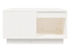 Sale Mesa de centro | Mesa de apoio 60x61x32.5 cm madeira de pinho maciça Branco