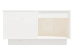 Sale Mesa de centro | Mesa de apoio 60x61x32.5 cm madeira de pinho maciça Branco