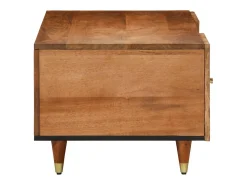 Mesa De Centro| Mesa de centro | Mesa de apoio | Mesa de café 100x54x40 cm madeira de mangueira maciça Castanho