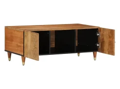Mesa De Centro| Mesa de centro | Mesa de apoio | Mesa de café 100x54x40 cm madeira de mangueira maciça Castanho