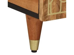 Mesa De Centro| Mesa de centro | Mesa de apoio | Mesa de café 100x54x40 cm madeira de mangueira maciça Castanho