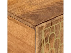Mesa De Centro| Mesa de centro | Mesa de apoio | Mesa de café 100x54x40 cm madeira de mangueira maciça Castanho