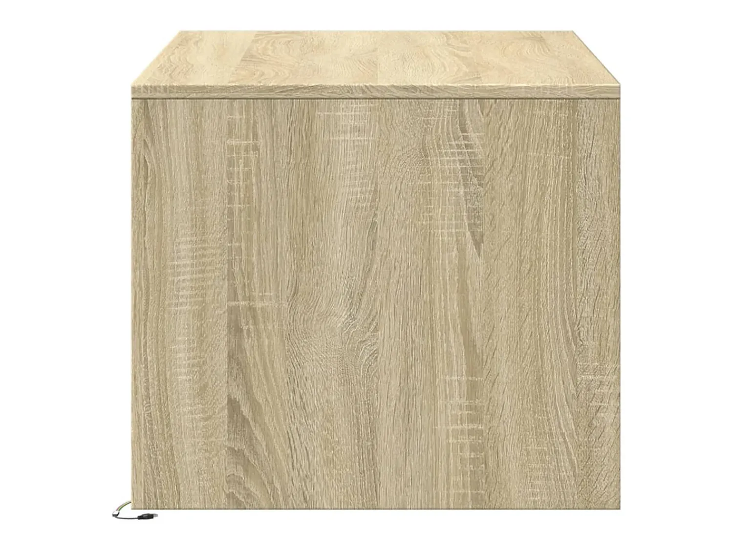 Outlet Mesa de centro | Mesa de apoio c/ luzes LED derivados madeira carvalho sonoma Castanho