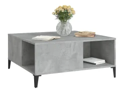 Mesa De Centro* Mesa de centro | Mesa de apoio 80x80x36.5 cm derivados madeira cimento Cinzento