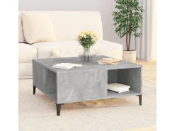 Mesa De Centro* Mesa de centro | Mesa de apoio 80x80x36.5 cm derivados madeira cimento Cinzento