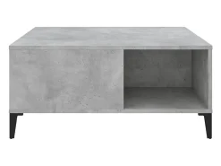 Mesa De Centro* Mesa de centro | Mesa de apoio 80x80x36.5 cm derivados madeira cimento Cinzento