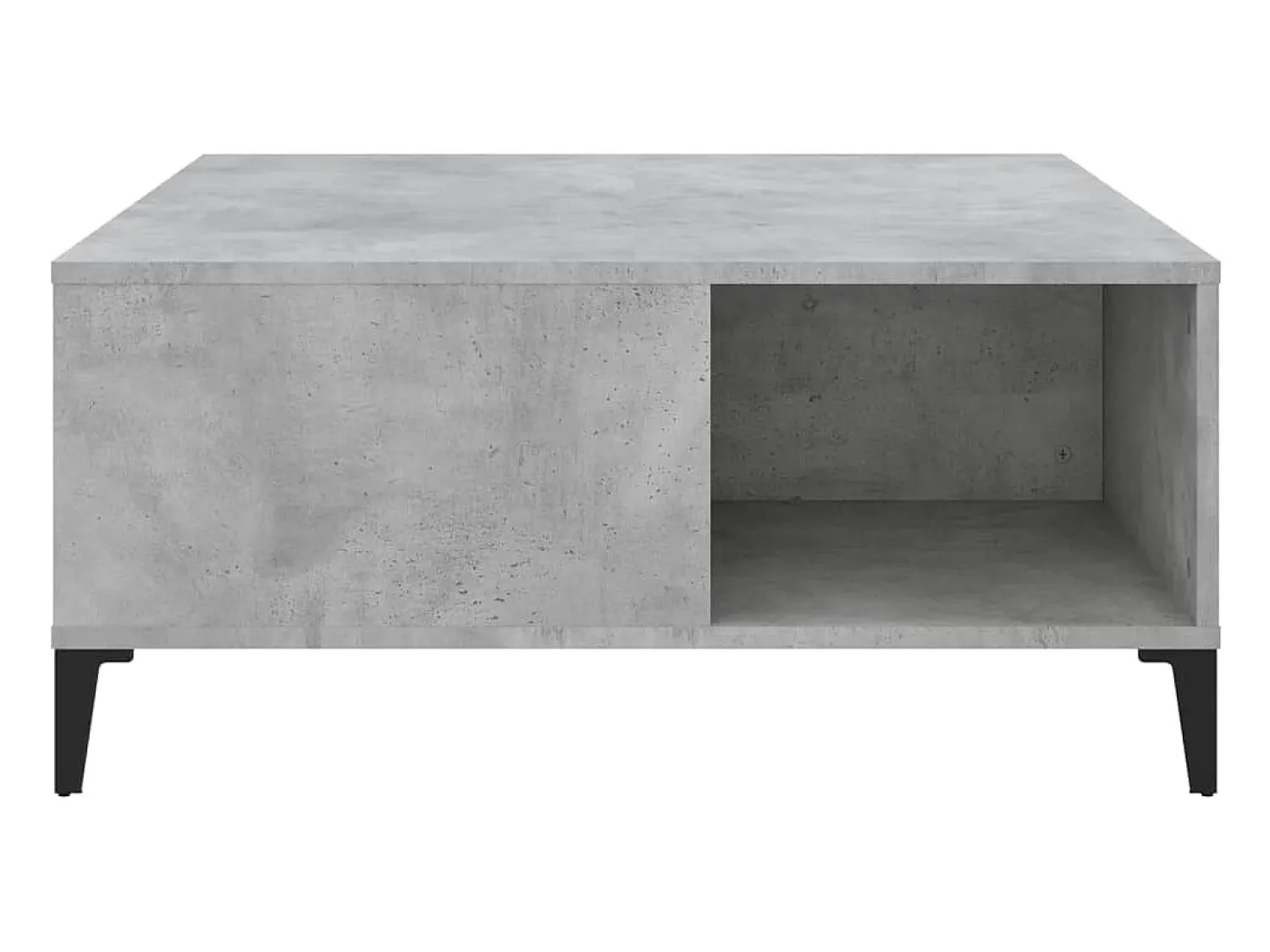 Mesa De Centro* Mesa de centro | Mesa de apoio 80x80x36.5 cm derivados madeira cimento Cinzento