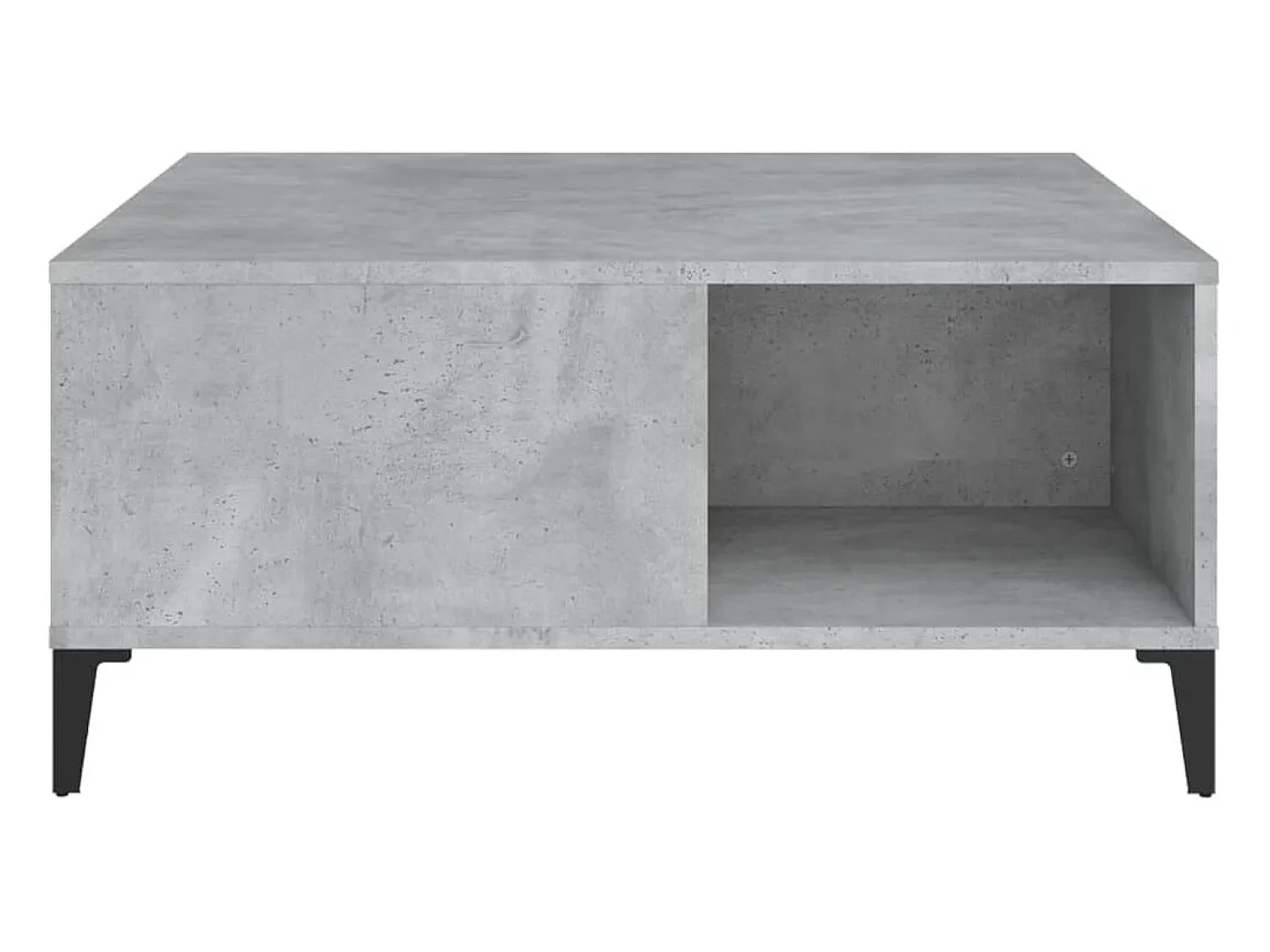 Mesa De Centro* Mesa de centro | Mesa de apoio 80x80x36.5 cm derivados madeira cimento Cinzento