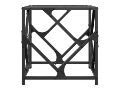 Mesa De Centro* Mesa de centro | Mesa de apoio c/ topo em vidro 40x40x41 cm aço Transparente