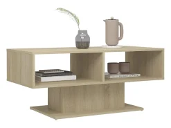 Mesa De Centro| Mesa de centro | Mesa de apoio derivados de madeira carvalho sonoma Castanho