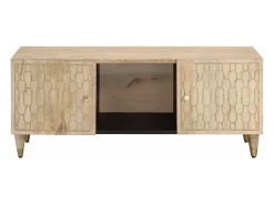 Mesa de centro | Mesa de apoio | Mesa de café 100x54x40 cm madeira de mangueira maciça^ Mesa De Centro