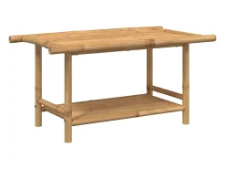 Mesa de centro | Mesa de apoio | Mesa de café 90x50x45 cm bambu^ Mesa De Centro