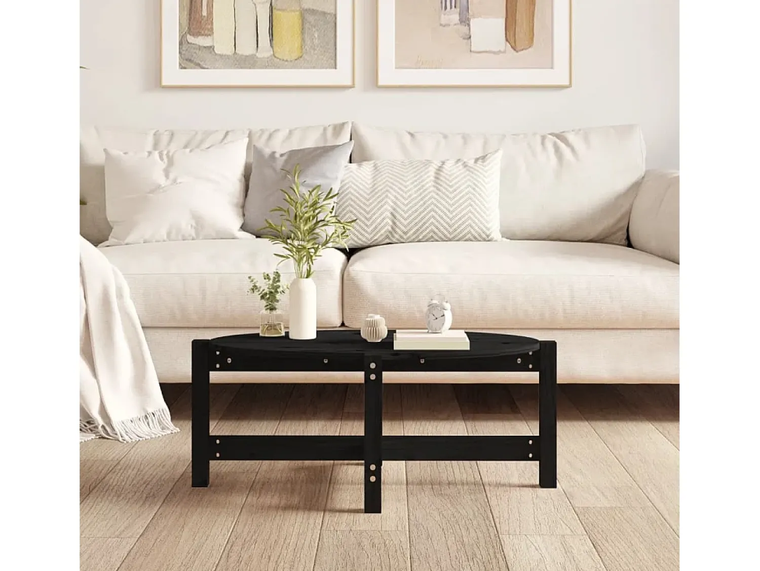Mesa de centro | Mesa de apoio 87x48x35 cm madeira de pinho maciça^ Mesa De Centro