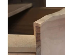 Discount Mesa de centro | Mesa de apoio | Mesa de café acácia maciça arestas vivas 90x50x40 cm Cinzento