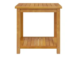Mesa de centro | Mesa de apoio | Mesa lateral em madeira de acácia maciça 45x45x45 cm^ Mesa De Centro