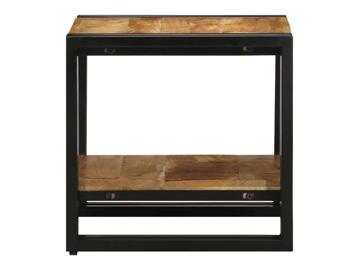 Mesa De Centro* Mesa de centro | Mesa de apoio | Mesa de café 40x40x38 cm Madeira de mangueira maciça Castanho