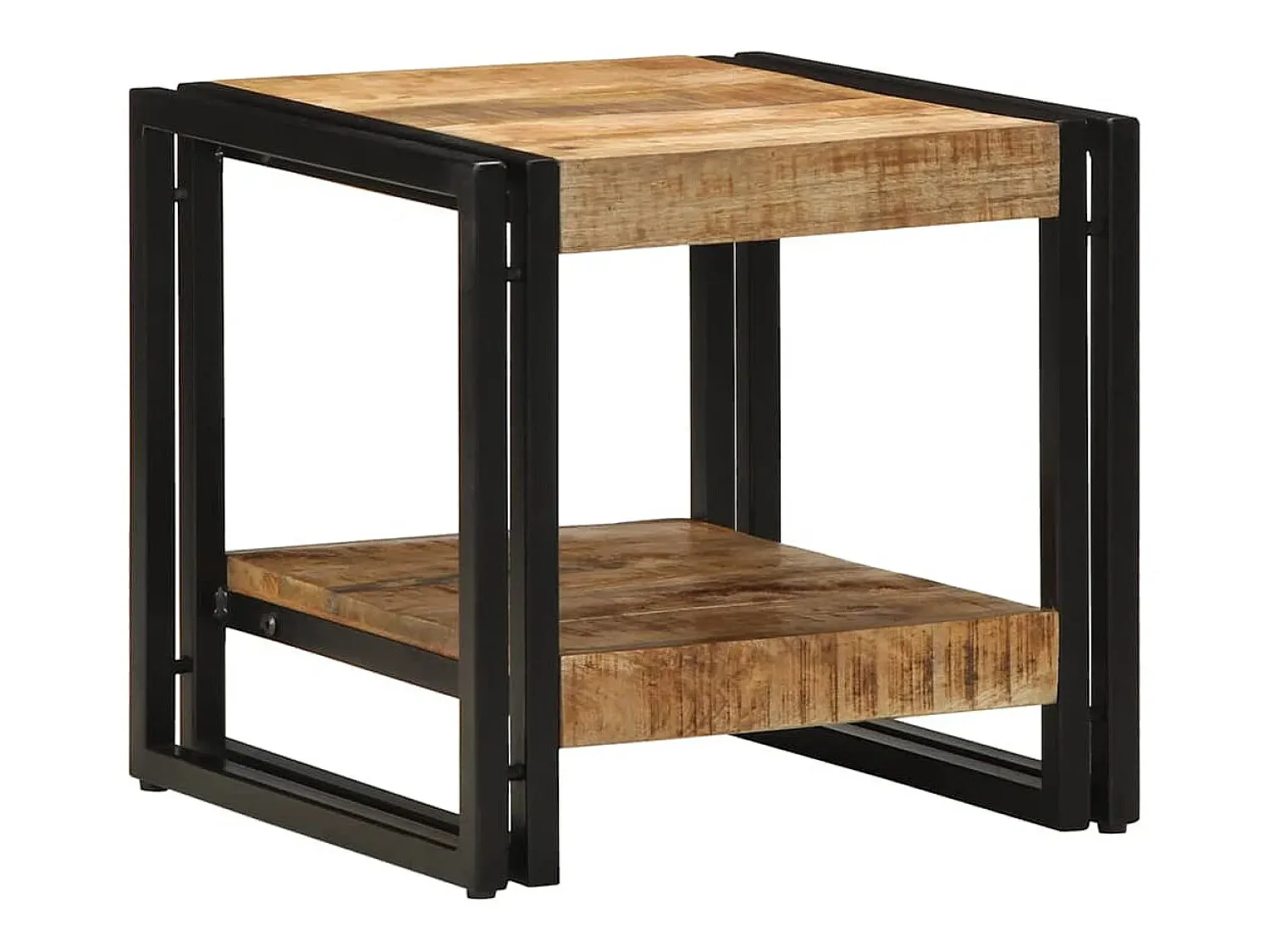 Mesa De Centro* Mesa de centro | Mesa de apoio | Mesa de café 40x40x38 cm Madeira de mangueira maciça Castanho