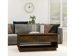 Mesa De Centro| Mesa de centro | Mesa de apoio 102.5x55x44 cm derivados madeira carvalho fumado Castanho