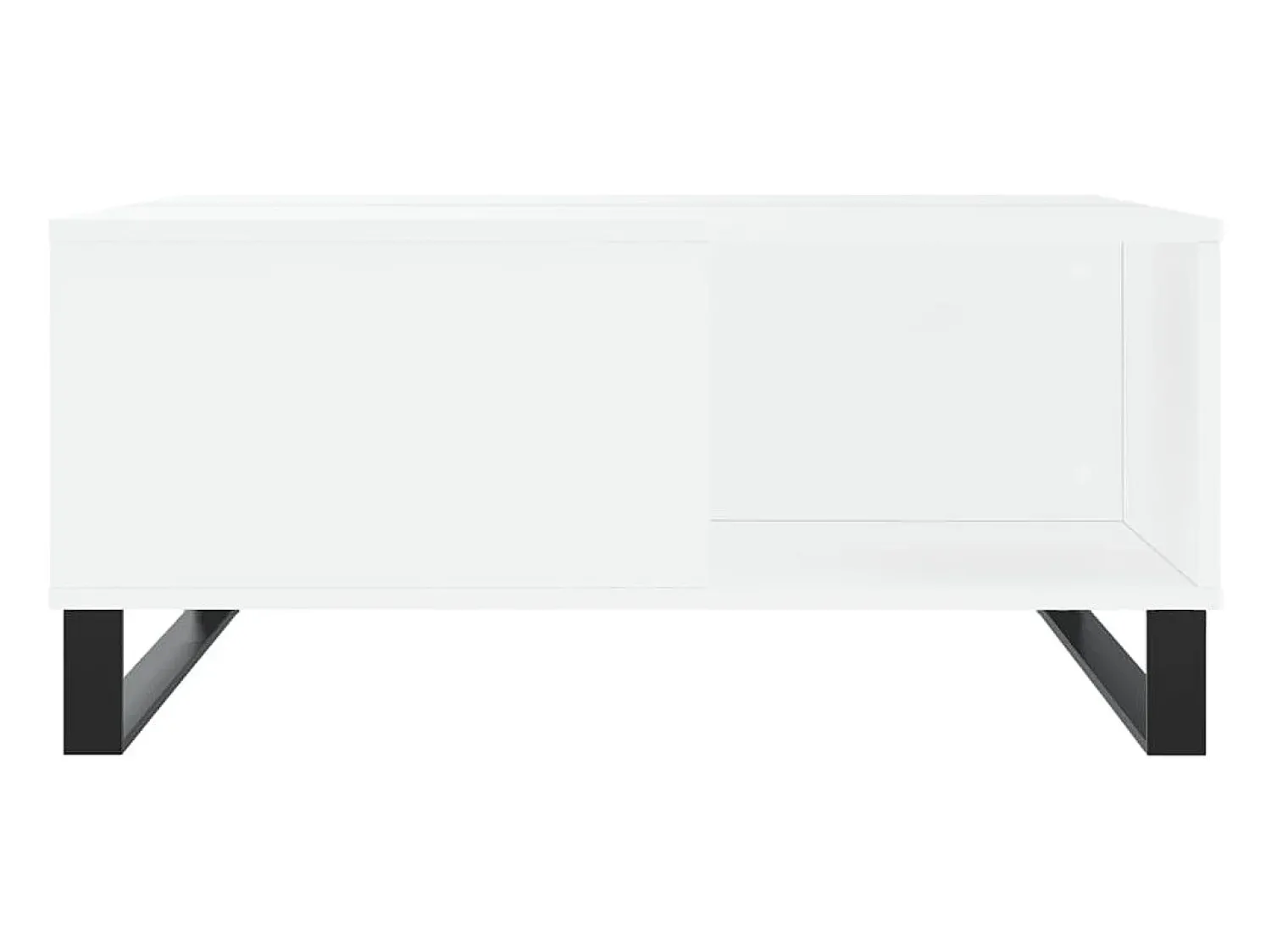 Mesa de centro | Mesa de apoio 80x80x36.5 cm derivados de madeira Branco