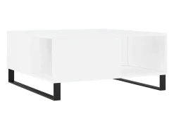 Mesa de centro | Mesa de apoio 80x80x36.5 cm derivados de madeira Branco