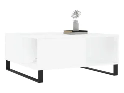 Mesa de centro | Mesa de apoio 80x80x36.5 cm derivados de madeira Branco