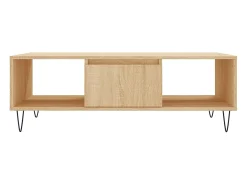 Mesa De Centro* Mesa de centro | Mesa de apoio 104x60x35cm derivados de madeira carvalho sonoma Castanho