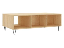Mesa De Centro* Mesa de centro | Mesa de apoio 104x60x35cm derivados de madeira carvalho sonoma Castanho