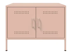 Mesa De Centro| Mesa de centro | Mesa de apoio 68x50x50.5 cm aço Rosa