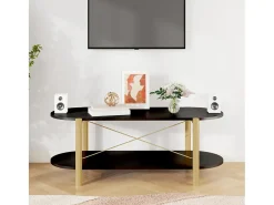 Mesa de centro | Mesa de apoio 110x48x40 cm derivados de madeira^ Mesa De Centro