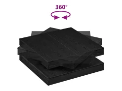 Mesa De Centro| Mesa de centro | Mesa de apoio giratória 360 graus carvalho 90x90x34.5 cm Preto