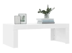 Mesa De Centro| Mesa de centro | Mesa de apoio 102x50x36 cm madeira processada Branco