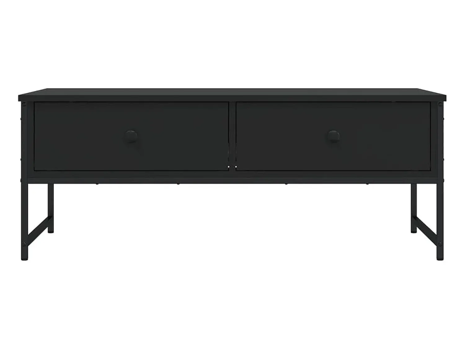 Mesa De Centro* Mesa de centro | Mesa de apoio 101x49x39.5 cm derivados de madeira Preto