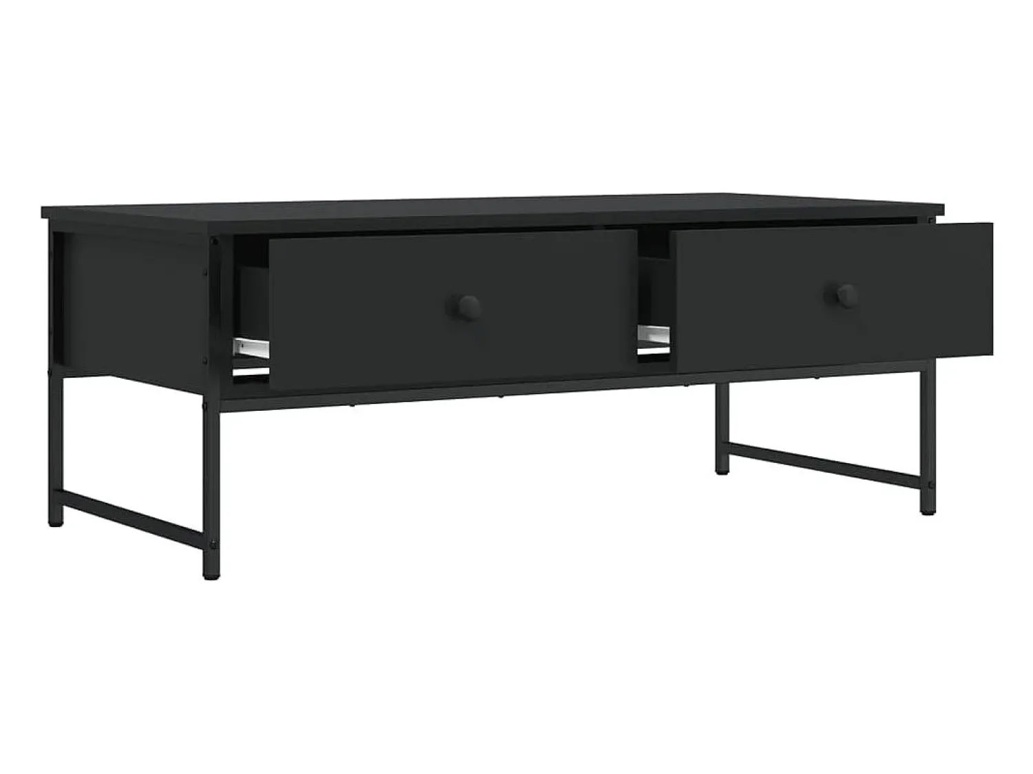 Mesa De Centro* Mesa de centro | Mesa de apoio 101x49x39.5 cm derivados de madeira Preto