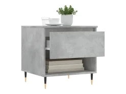 Mesa De Centro| Mesa de centro | Mesa de apoio | Mesa de café 50x46x50cm derivados de madeira -cimento Cinzento