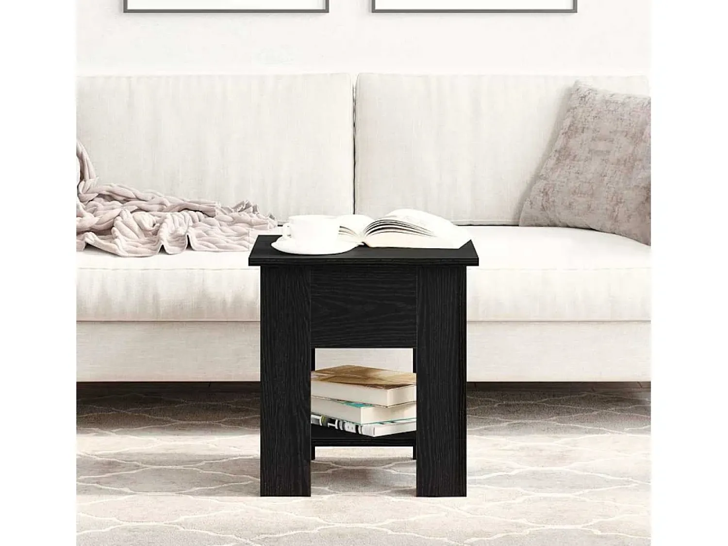 Mesa De Centro* Mesa de centro | Mesa de apoio Carvalho 40x40x42 cm Preto