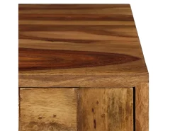 Mesa De Centro| Mesa de centro | Mesa de apoio madeira acácia maciça c/ acabam. mel 110x50x37 cm Castanho