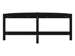 Mesa De Centro| Mesa de centro | Mesa de apoio 118x63x45 cm madeira de pinho maciça Preto